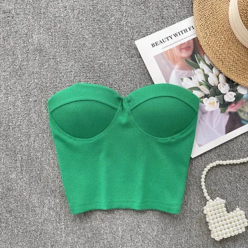 Women's Strapless Skinny Camis with Built-In Bras