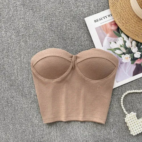 Women's Strapless Skinny Camis with Built-In Bras