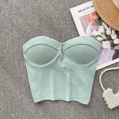 Women's Strapless Skinny Camis with Built-In Bras