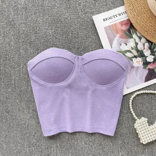 Women's Strapless Skinny Camis with Built-In Bras