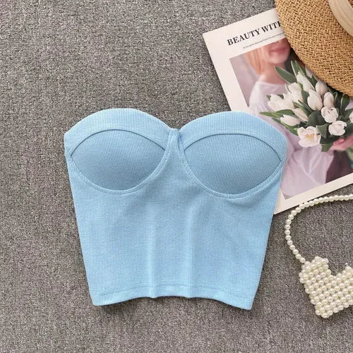 Women's Strapless Skinny Camis with Built-In Bras