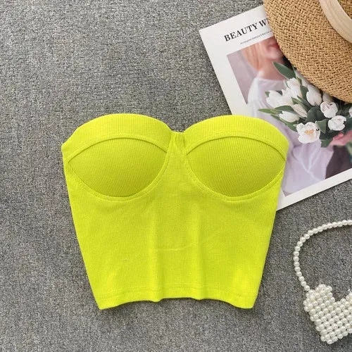 Women's Strapless Skinny Camis with Built-In Bras