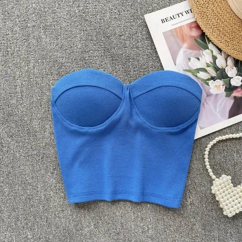 Women's Strapless Skinny Camis with Built-In Bras