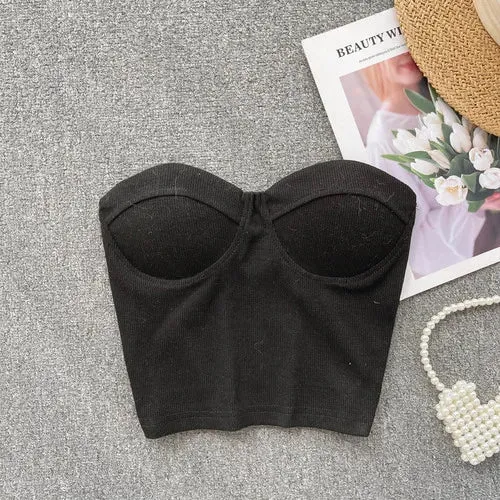 Women's Strapless Skinny Camis with Built-In Bras