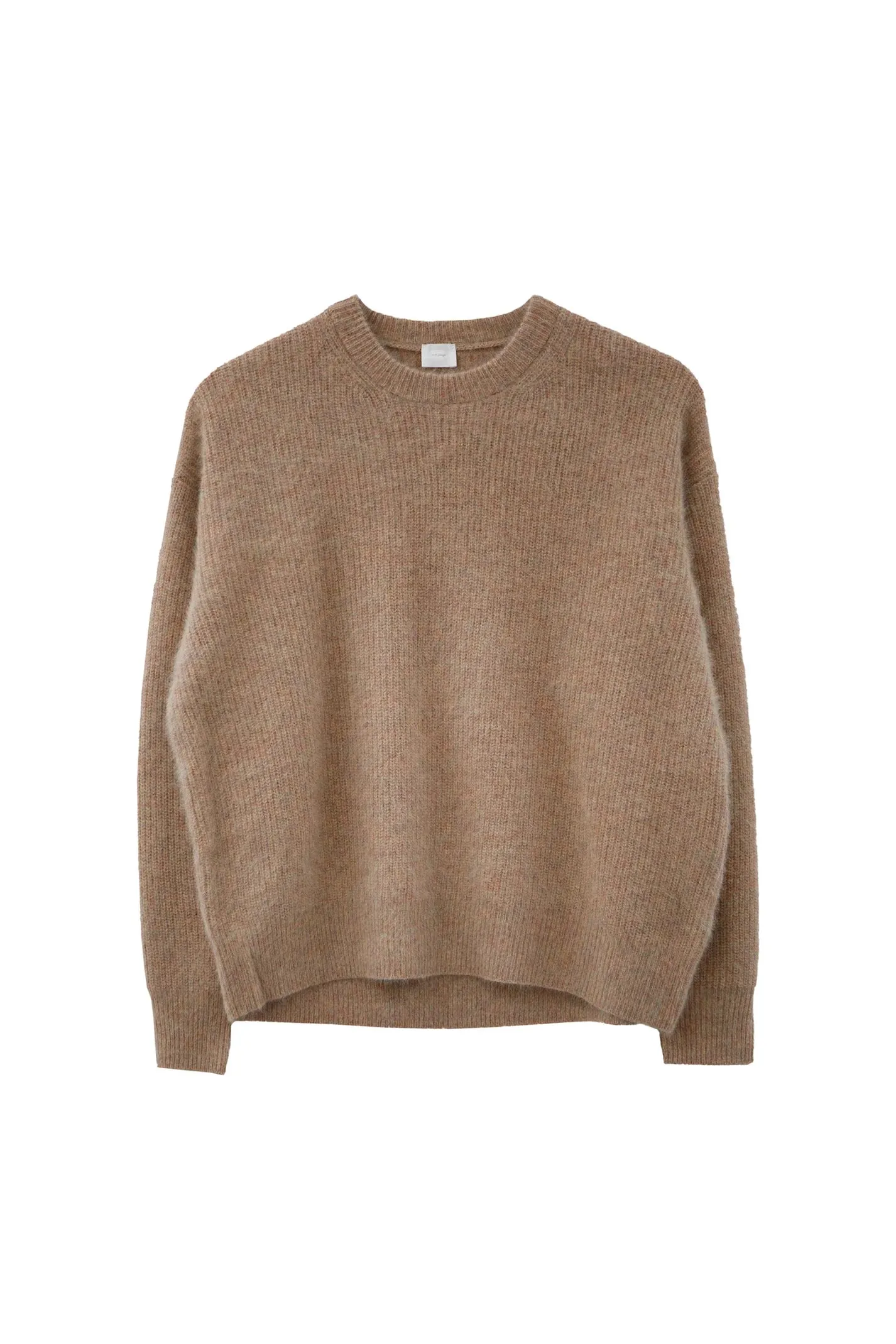 Wool Blend Crew Neck Sweater in Pink