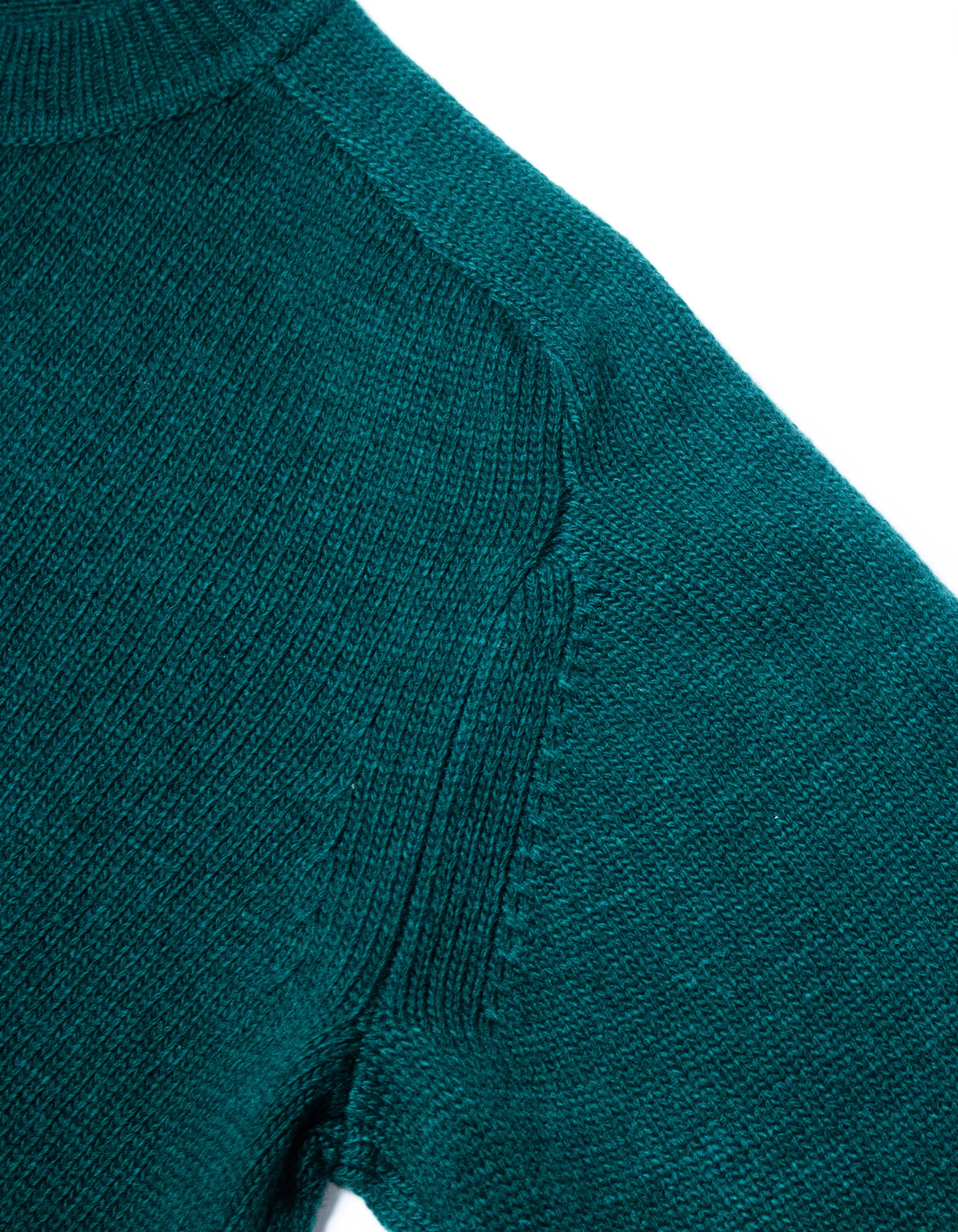 WOOL CREW NECK SWEATER - GREEN