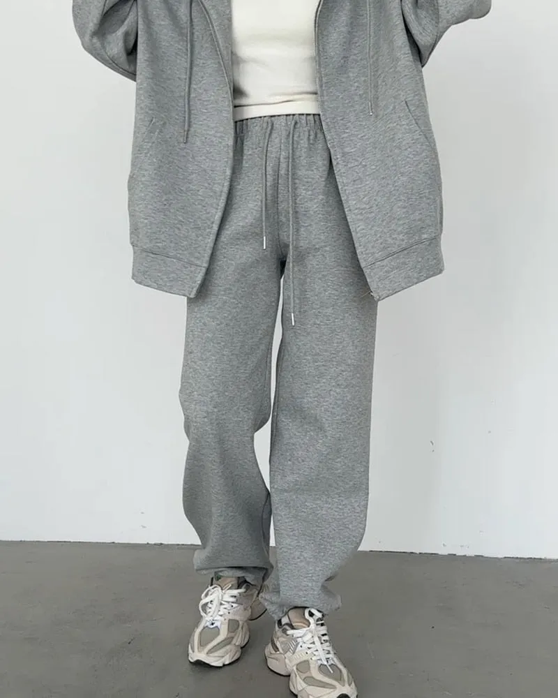 WOTWOY Causal Fleece Hooded Sweatshirts and Pants 2 Piece Sets Womens Outfits Autumn Winter Sweatpants Female Grey Pullovers