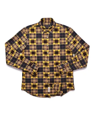 Yellow Patchwork Blanket Flannel Shirt