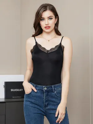 Zijde Gebreid Spaghetti Strap Camisoles