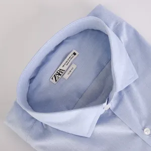ZR Sky Blue Textured Shirt
