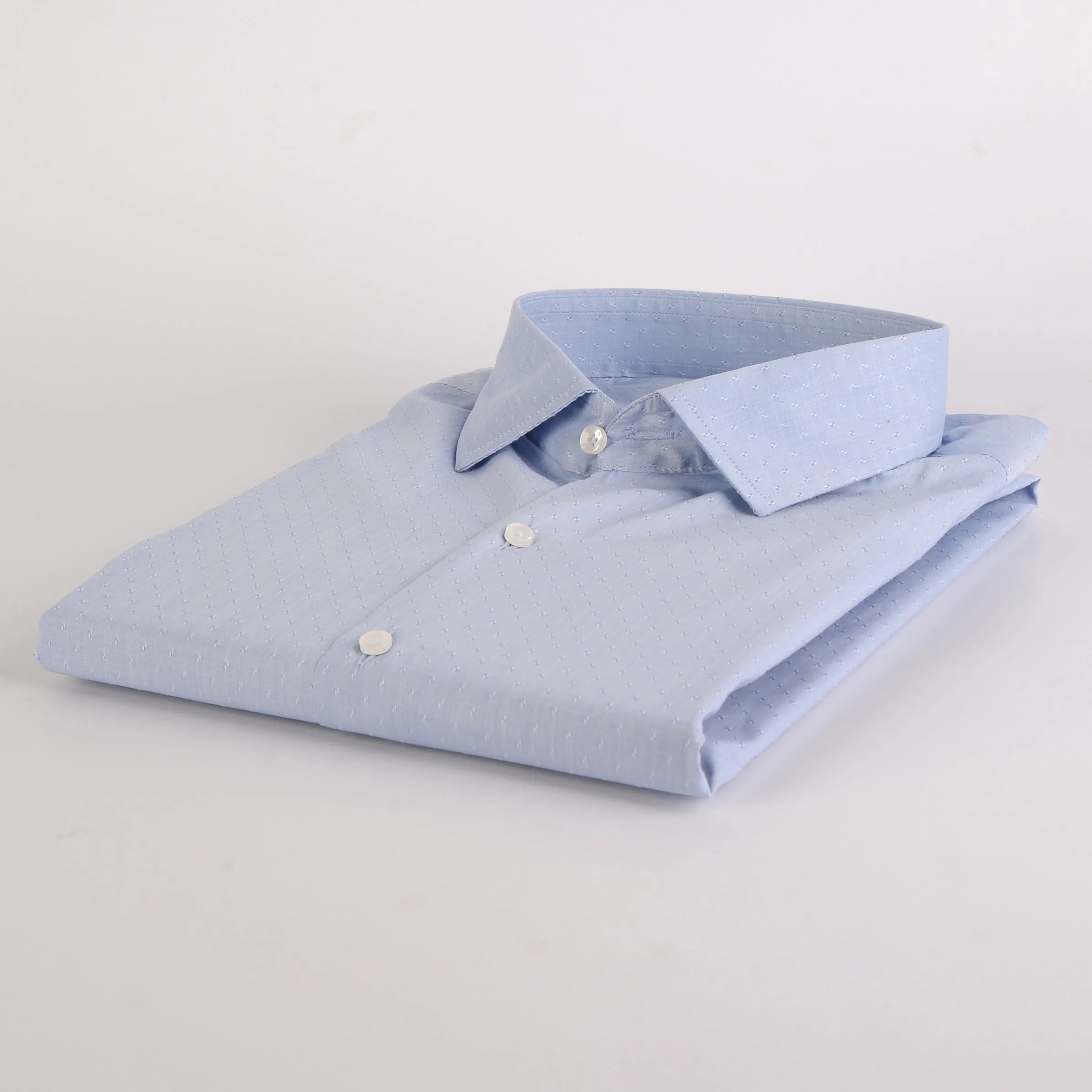 ZR Sky Blue Textured Shirt